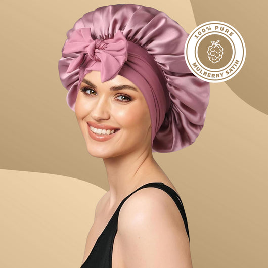 Lunara 100% Pure Mulberry Satin Bonnet