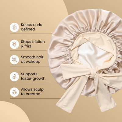 Lunara 100% Pure Mulberry Satin Bonnet
