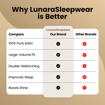 Lunara 100% Pure Mulberry Satin Bonnet